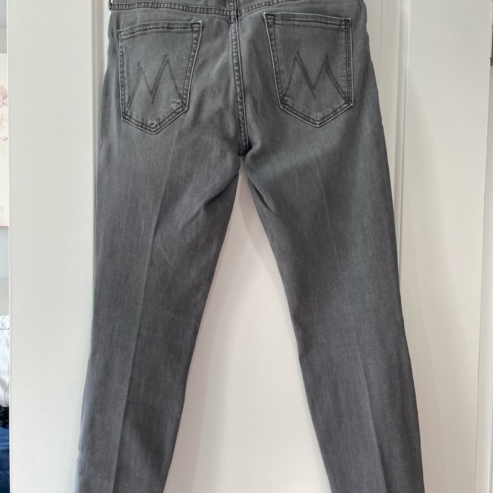 Grey MOTHER “Looker Ankle Fray” jeans, size 30